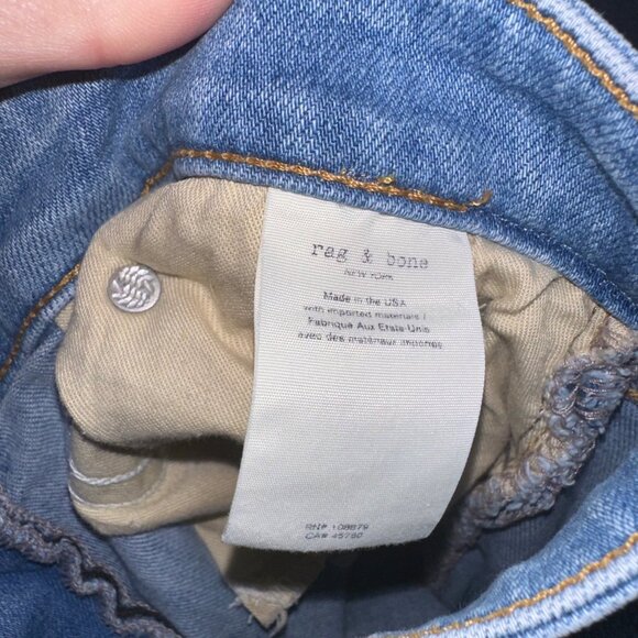 Rag & Bone Womens 28 Cate Mid Rise Ankle Skinny Blue Camo Cropped Jeans - Picture 11 of 14